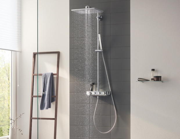 Grohe Euphoria SmartControl: Regendusche per Knopfdruck – Wellness-Upgrade realisiert von EMA Installationen in Wien & NÖ. 
